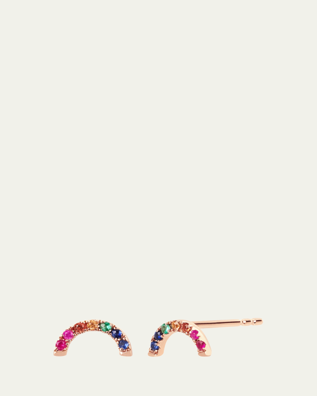 14k Rainbow Single Stud Earring